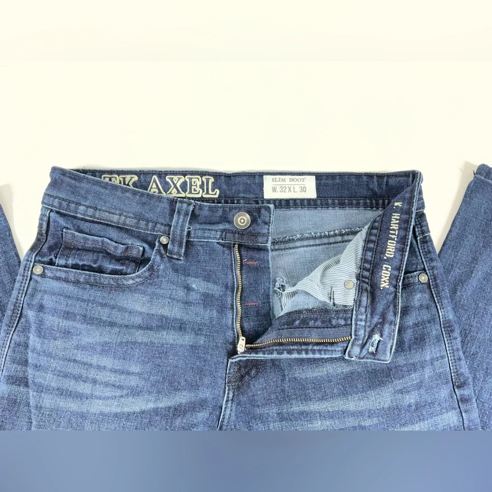 TK AXEL Men's Denim Slim Bootcut Jeans Size 32 X 30